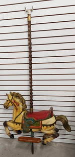 carousel horse made of resin: 1950s-1960sHis name is Buck.37" long