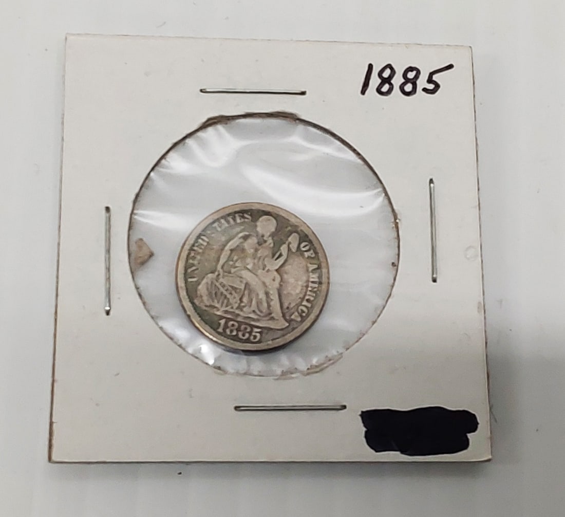 1885 seated dime (1 of 2)