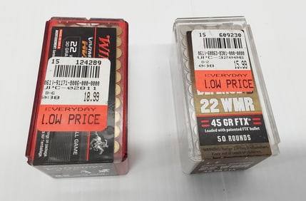 (2) boxes of .22cal ammunition