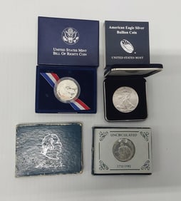 flat with (3) silver coins