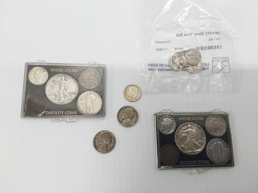 lot of silver coins