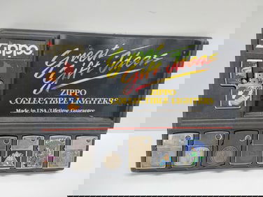 Zippo counter display with (8) NEW Zippo lighters