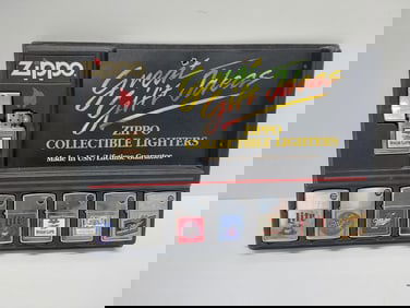 Zippo counter display with (8) NEW Zippo lighters