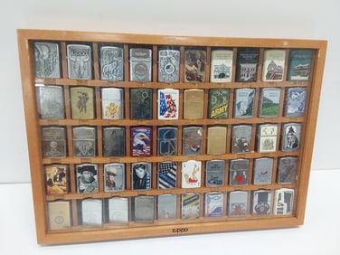 (50) Zippo lighters in original Zippo display