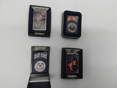 (4) NEW Zippo lighters