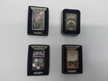 (4) NEW Zippo lighters