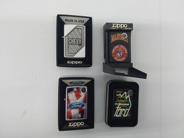 (4) NEW Zippo lighters