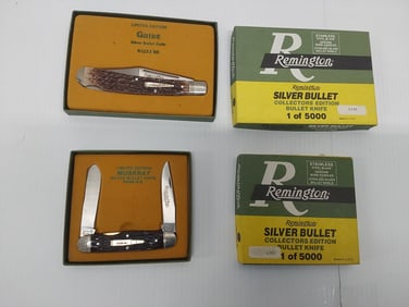 (2) NEW Remington knives-Silver Bullet Collection