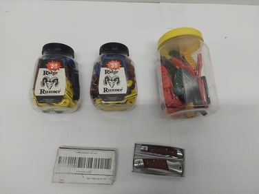 NEW miscellaneous lot of knives and (2) Brownings