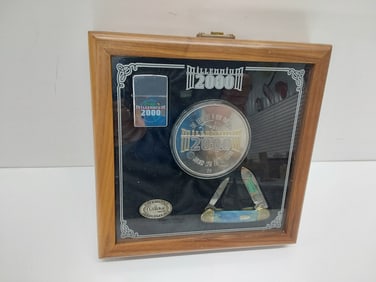 Case Millennium lighter and knife set in display