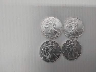 (4) 2019 silver Eagles