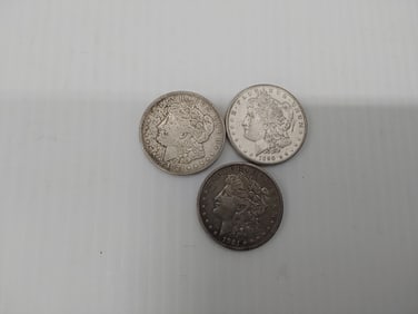 (3) Morgan silver dollars