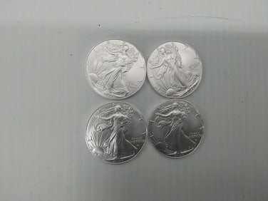 (4) 2022 silver Eagles