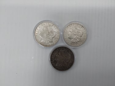 (3) Morgan silver dollars