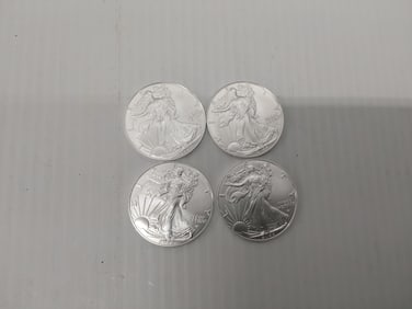 (4) 2022 silver Eagles