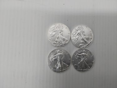 (4) 2017 silver Eagles