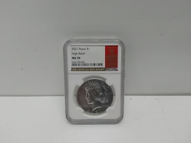 2021 Peace silver dollar MS-70 high relief