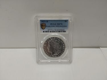 2021-D Morgan silver dollar MS-70 PCGS 100th