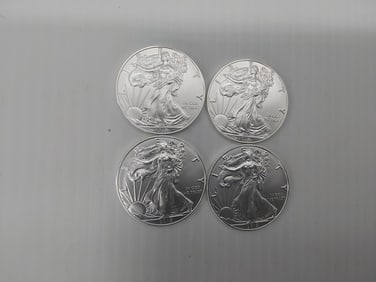 (4) 2019 silver Eagles