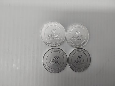 (4) 1 ozt ASAHI silver rounds