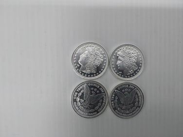 (4) 1 ozt silver rounds .999