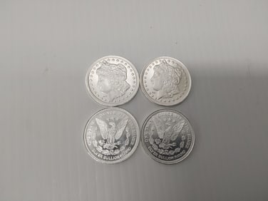 (4) 1 ozt .999 silver rounds