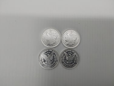 (4) 1 ozt .999 silver rounds