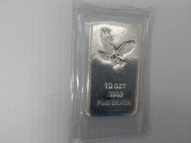 (1) 10 ozt .9999 silver bar