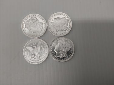 (4) 1 ozt .999 silver rounds