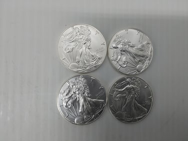 (4) 2016 silver Eagles