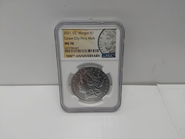 2021-CC Morgan, MS-70, Carson City privy mark