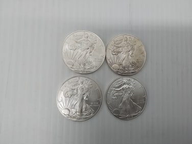 (4) 2013 silver Eagles