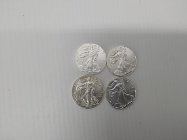 (4) 2016 silver Eagles