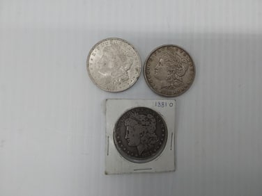 (3) Morgan silver dollars