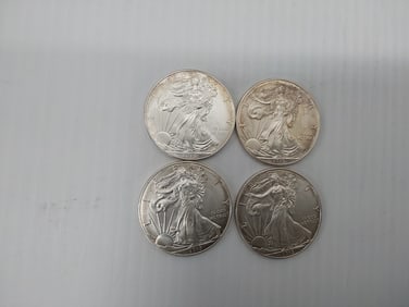(4) 2015 silver Eagles