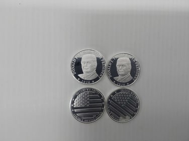 (4) 2020 Donald J Trump silver rounds