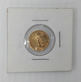 2020 1/10th fine gold $5 coin in holder