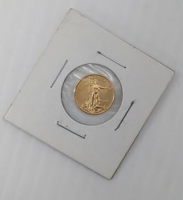 2017 1/10th fine gold $5 coin in holder