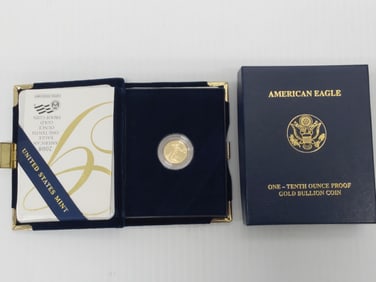 2008 $5 1/10th oz proof gold bullion coin