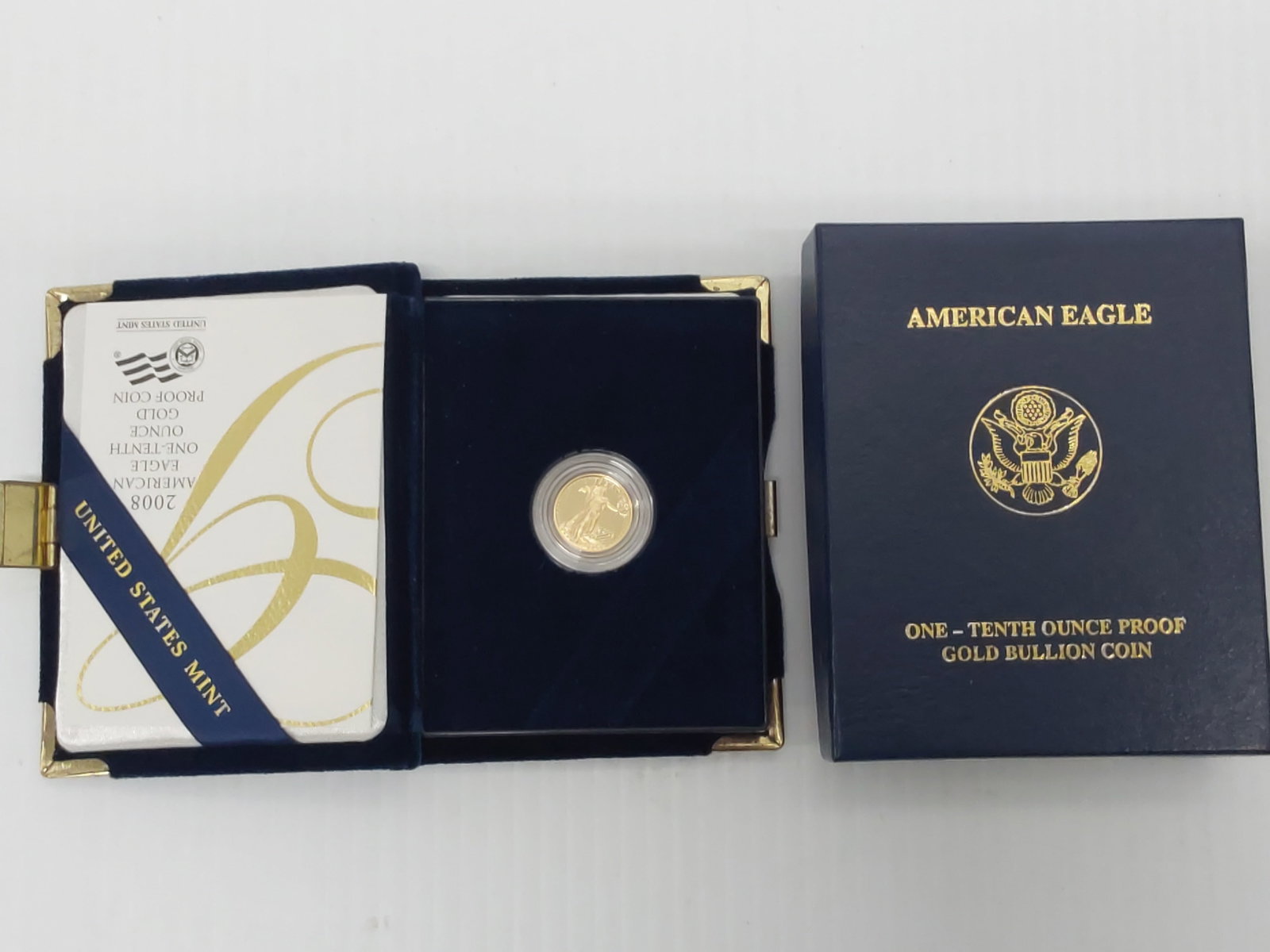 2008 $5 1/10th oz proof gold bullion coin: 2008 $5 1/10th oz proof gold bullion coin