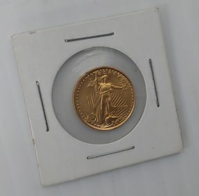 1998 1/10th oz fine gold $5 coin in holder