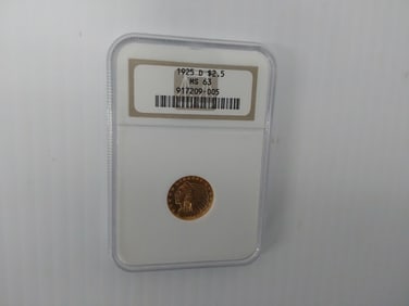 1925-D MS-63 $2.50 Indian head gold coin
