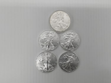 (5) silver Eagles