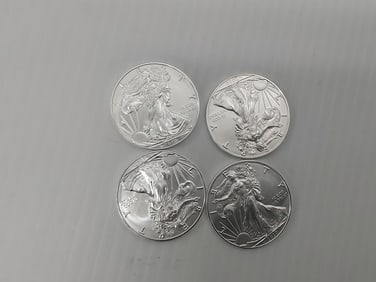 (4) 2020 silver Eagles