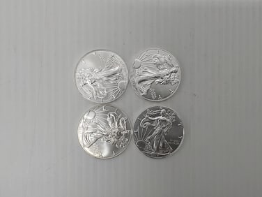 (4) 2017 silver Eagles