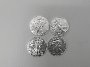 (4) 2017 silver Eagles