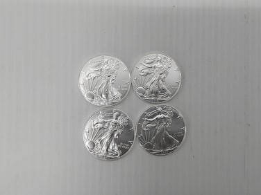 (4) 2017 silver Eagles