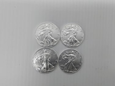 (4) 2020 silver Eagles
