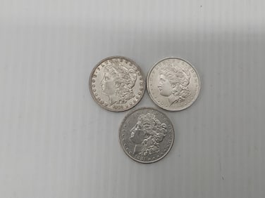 (3) Morgan silver dollars