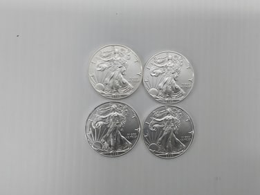 (4) 2020 silver Eagles